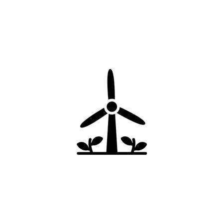 Wind Power icon in vector. Logotypeのイラスト素材