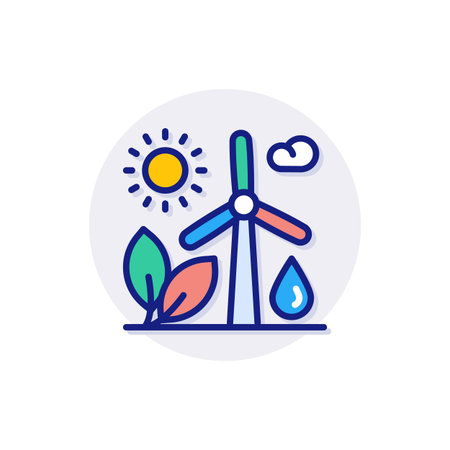 Renewable Energy icon in vector. Logotype