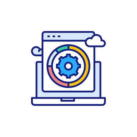 Data Processing icon in vector. Logotypeのイラスト素材