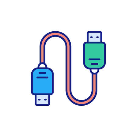 USB Connection icon in vector. Logotypeのイラスト素材