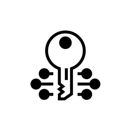 PASSWORD ENCRYPTION icon in vector. Logotypeのイラスト素材