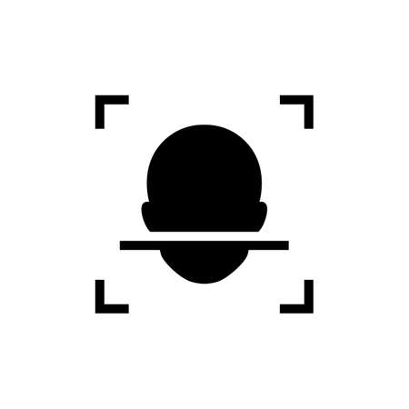 FACE RECOGNITION icon in vector. Logotypeのイラスト素材