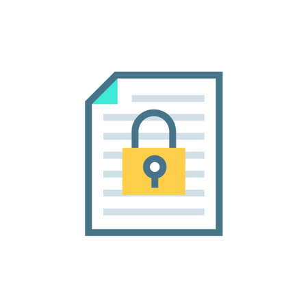 SECURE DOCUMENT icon in vector. Logotypeのイラスト素材