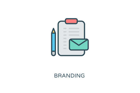 BRANDING icon in vector. Logotypeのイラスト素材