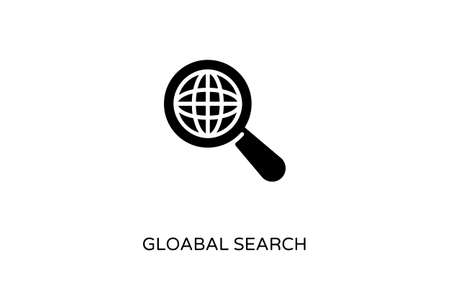 GLOBAL SEARCH icon in vector.のイラスト素材
