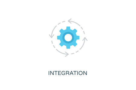 Integration icon in vector.のイラスト素材