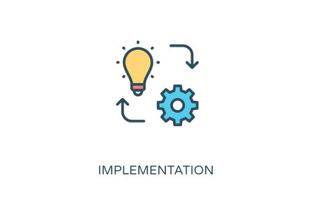 Implementation icon in vector. Logotype