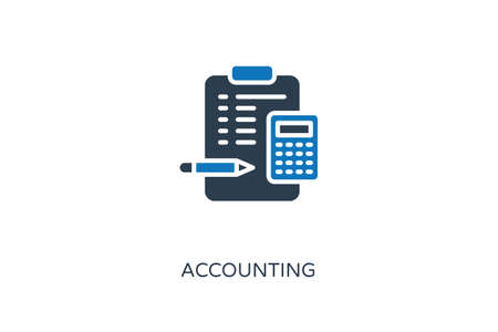 Accounting icon in vector. Logotypeのイラスト素材