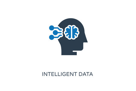 Intelligent Data icon in vector. Logotype