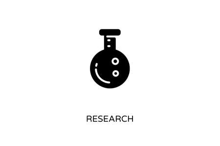 RESEARCH icon in vector. Logotypeのイラスト素材