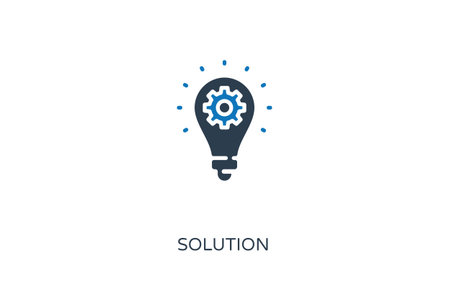 SOLUTION icon in vector. Logotype
