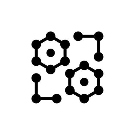 MOLECULAR STRUCTURE icon in vector. Logotypeのイラスト素材