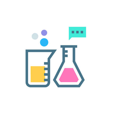 CHEMISTRY LABORATORY icon in vector. Logotypeのイラスト素材