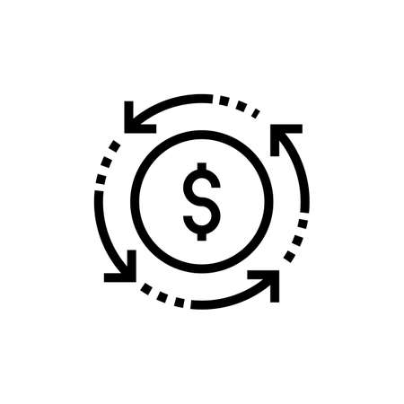 CASH FLOW icon in vector. Logotypeのイラスト素材