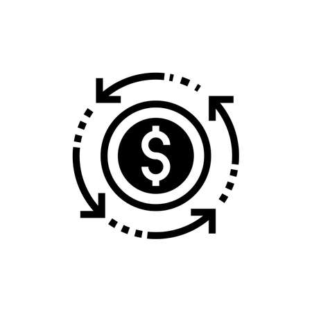 CASH FLOW icon in vector. Logotypeのイラスト素材