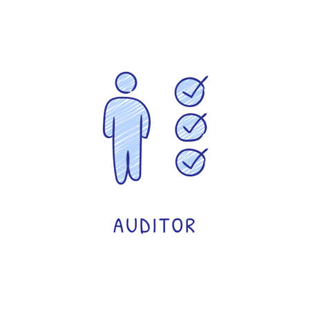 AUDITOR icon in vector. Logotype - Doodleのイラスト素材