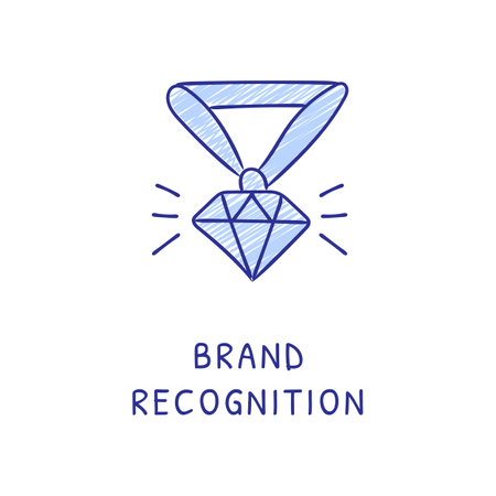 Diamond Pendant icon in vector. Logotype - Doodleのイラスト素材