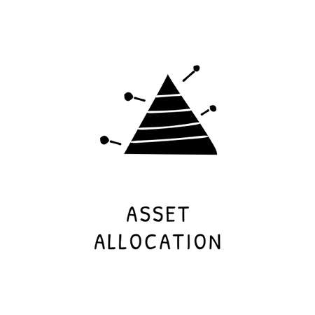 ASSET ALLOCATION icon in vector. Logotype - Doodleのイラスト素材