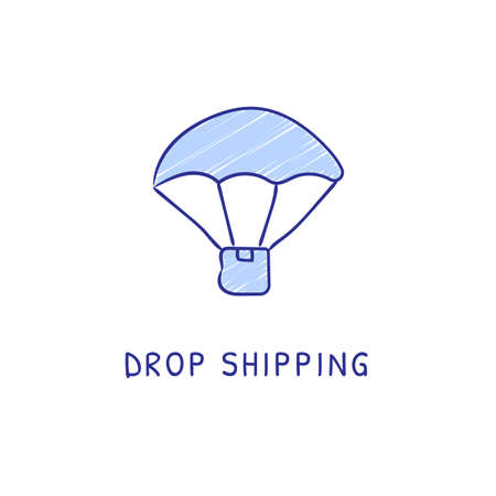 DROP SHIPPING icon in vector. Logotype - Doodleのイラスト素材