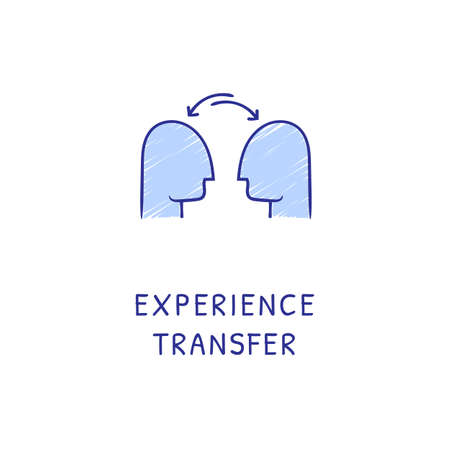 EXPERIENCE TRANSFER icon in vector. Logotype - Doodleのイラスト素材