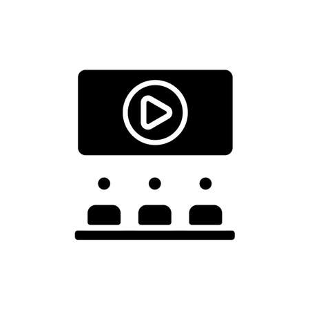 CINEMA HALL icon in vector. Logotypeのイラスト素材