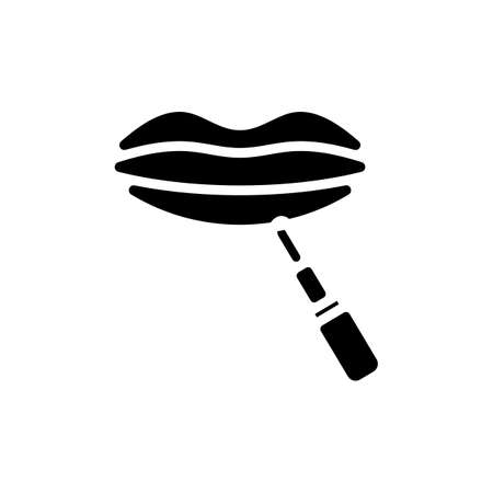 LIP MAKEUP  icon in vector. Logotypeのイラスト素材