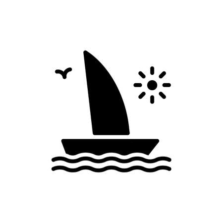 YACHT icon in vector. Logotypeのイラスト素材
