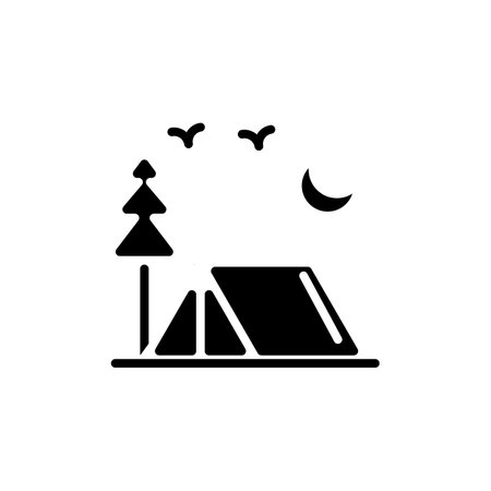 CAMPING icon in vector. Logotypeのイラスト素材