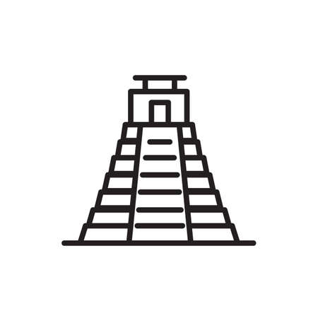 MEXICO CHICHEN ITZA icon in vector. Logotypeのイラスト素材