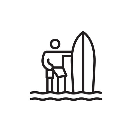 SURFER icon in vector. Logotypeのイラスト素材