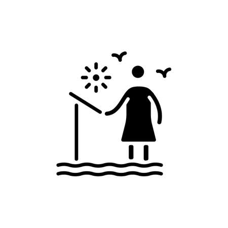 FISHING icon in vector. Logotypeのイラスト素材