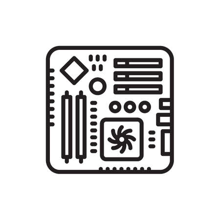 Motherboard icon in vector. Logotype;のイラスト素材