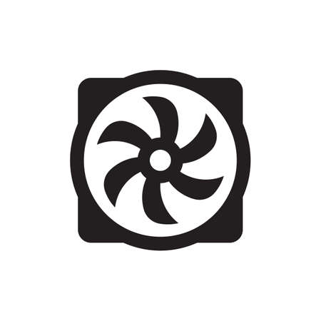 cpu fan icon in vector. Logotypeのイラスト素材