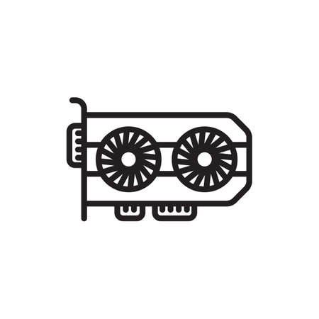 Graphics Card icon in vector. Logotype;のイラスト素材