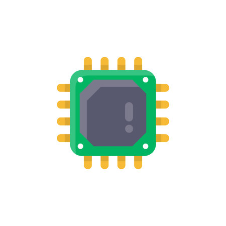 Processor icon in vector. Logotype;