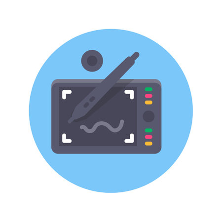 Pen Tablet  icon in vector. Logotypeのイラスト素材