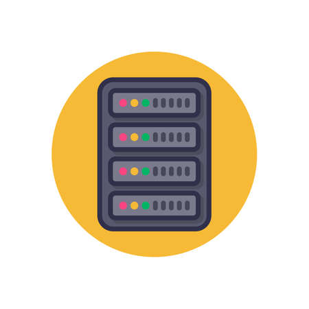 Server rack icon in vector. Logotype;のイラスト素材