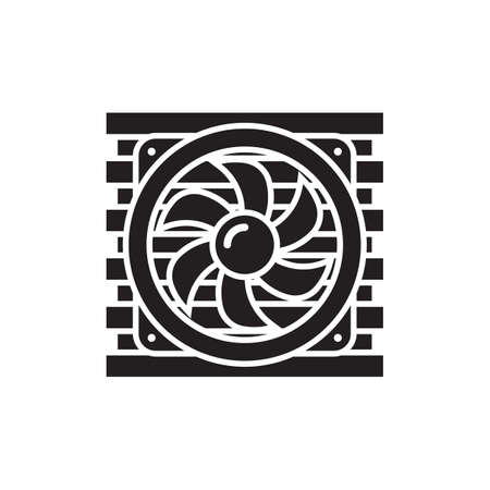 Heat Sink icon in vector. Logotype;のイラスト素材