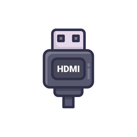 HDMI icon in vector. Logotype;のイラスト素材