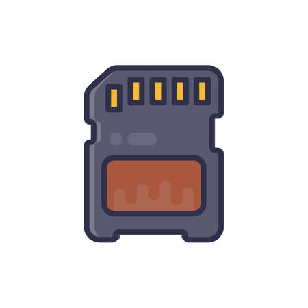 Memory Card icon in vector. Logotype;のイラスト素材