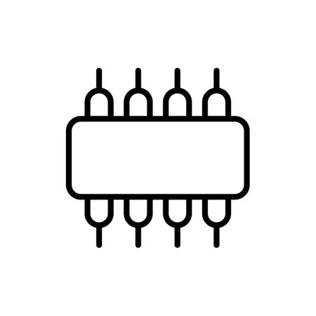 Integrated circuit icon in vector. Logotype;のイラスト素材