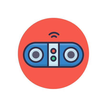 wireless speaker icon in vector. Logotypeのイラスト素材