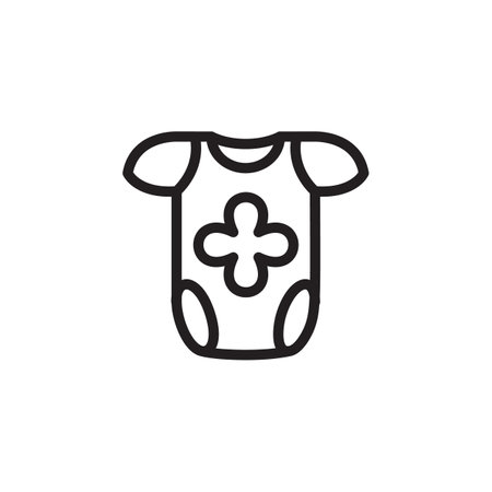 Baby outfit icon in vector. Logotypeのイラスト素材