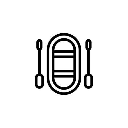 Inflatable Boat icon in vector. Logotypeのイラスト素材