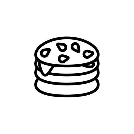 Burger icon in vector. Logotype;のイラスト素材