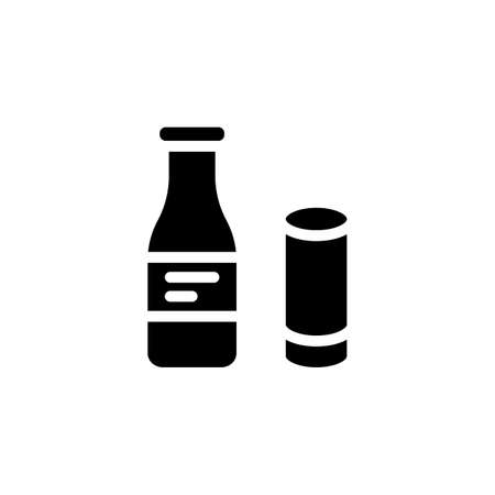 Milk icon in vector. Logotype;のイラスト素材