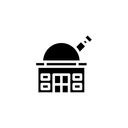 Observatory icon in vector. Logotypeのイラスト素材