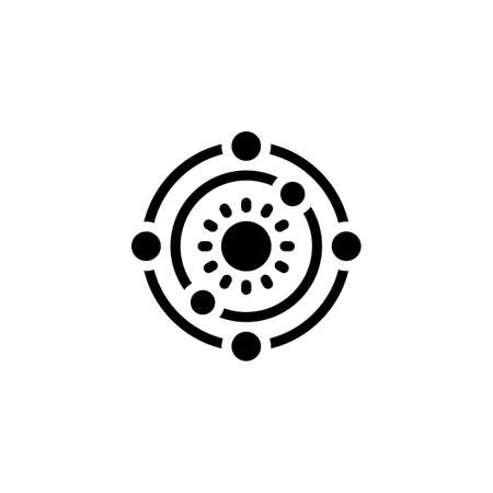 Planetary System icon in vector. Logotypeのイラスト素材