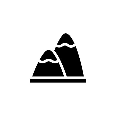 Mountain icon in vector. Logotypeのイラスト素材