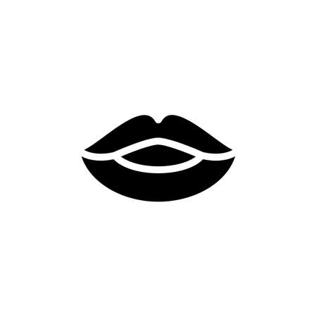 Lips icon in vector. Logotypeのイラスト素材